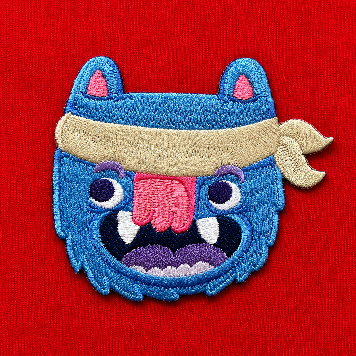 Hoodie Monstruo Azul - Rojo