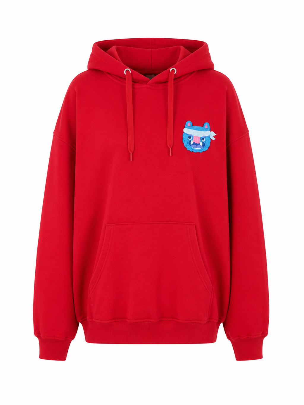Hoodie Monstruo Azul - Rojo