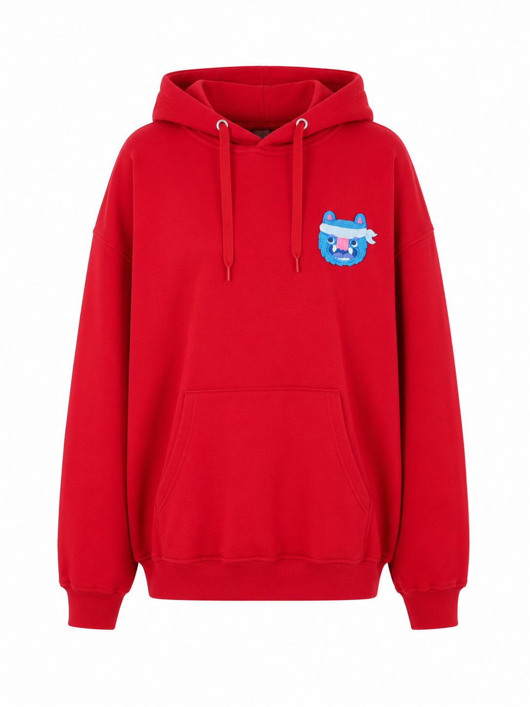 Hoodie Monstruo Azul - Rojo